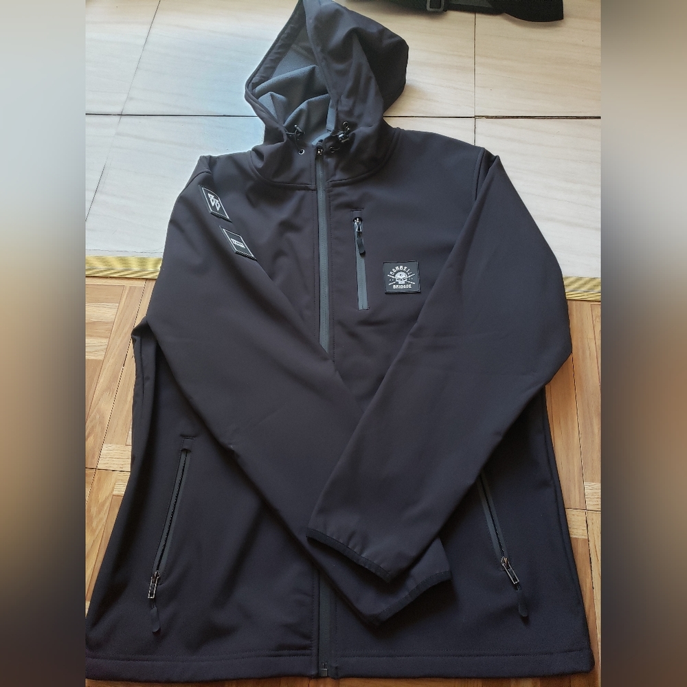 Barbell Brigade Soft Shell Black Jacket Medium - image 1